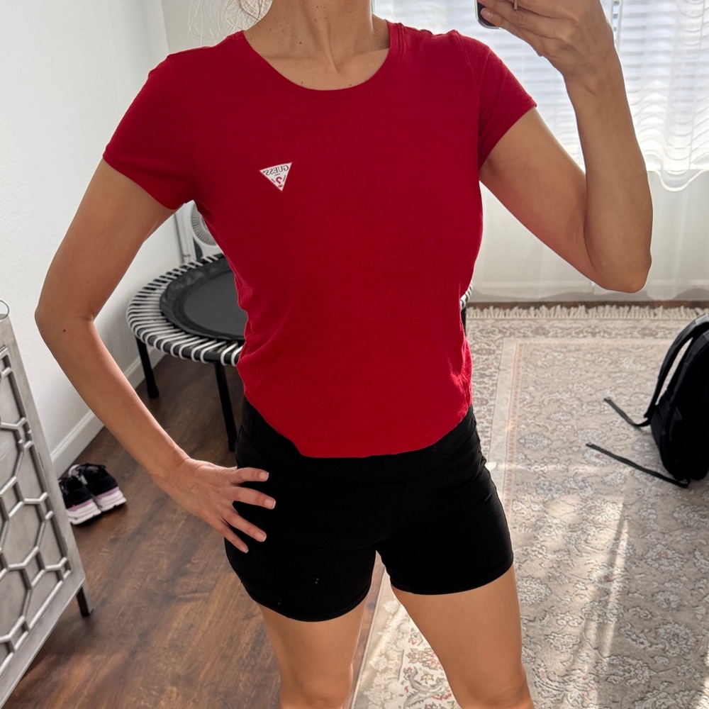 Guess Women's Baby Red Tee